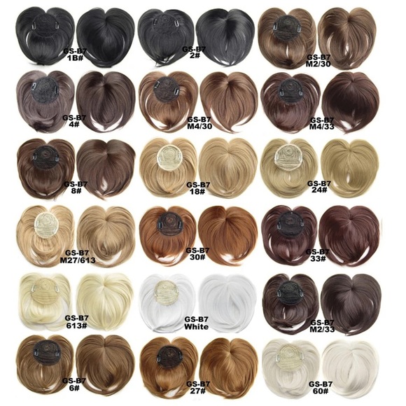 NWT 8” Chestnut dark brown topper straight blunt bangs price firm unless bundled - Picture 7 of 12